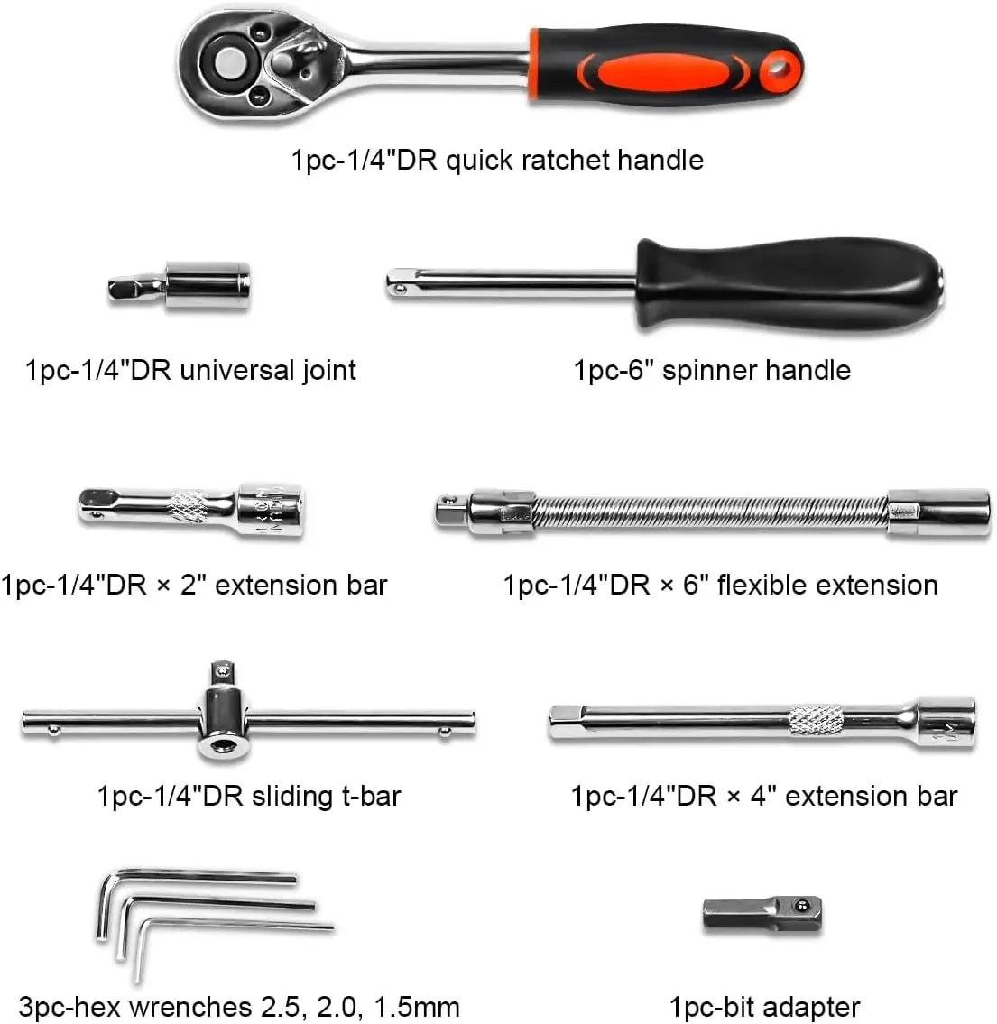 46 Pcs Socket Wrench Set