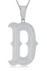 Moissanite 925 Sterling Silver A-Z Letter Necklace