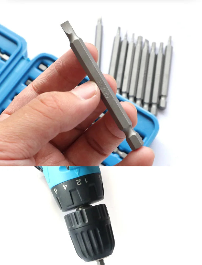 50PC Screwdriver Extension Rod Bit Set