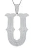 Moissanite 925 Sterling Silver A-Z Letter Necklace