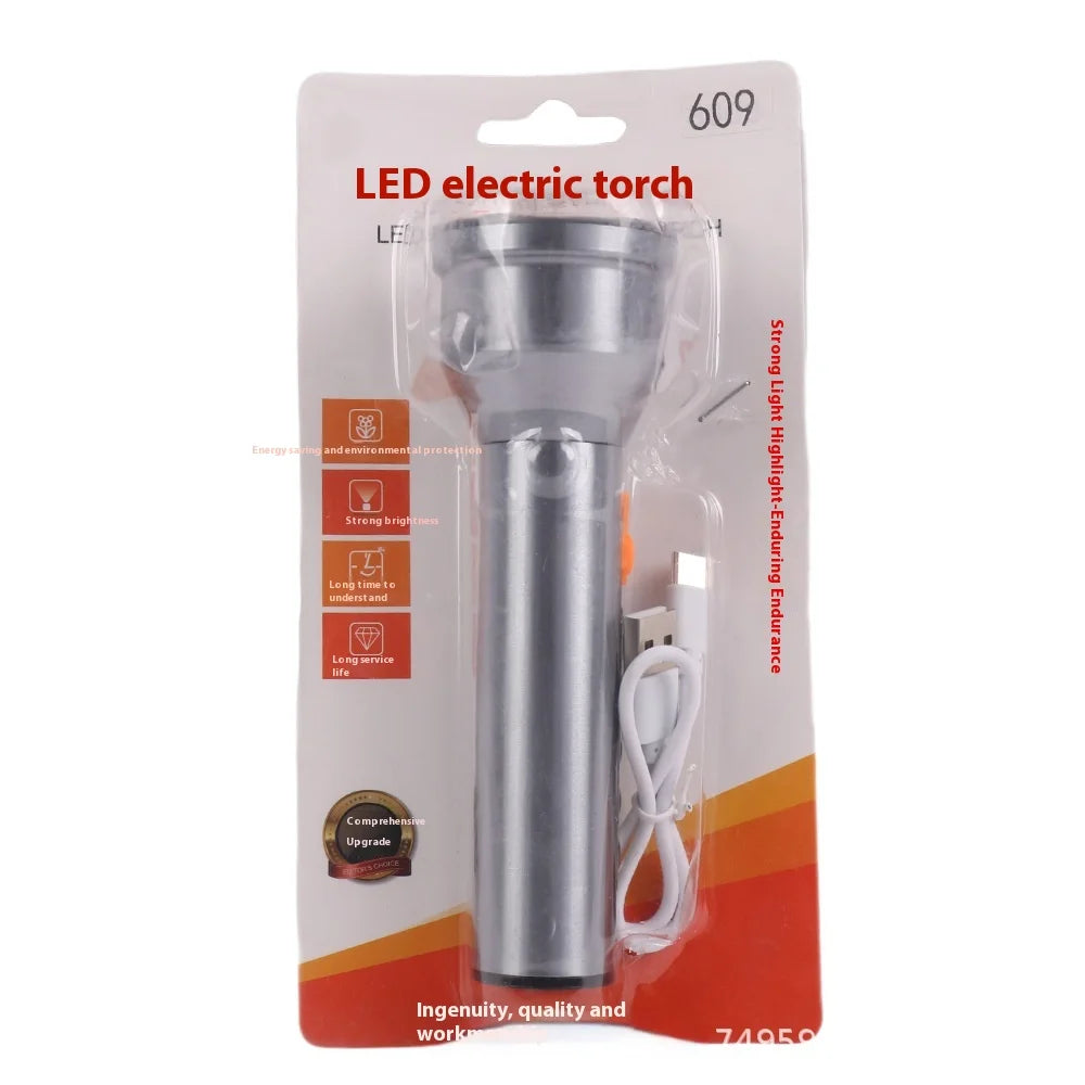 USB Rechargeable Cross-Border LED Flashlight