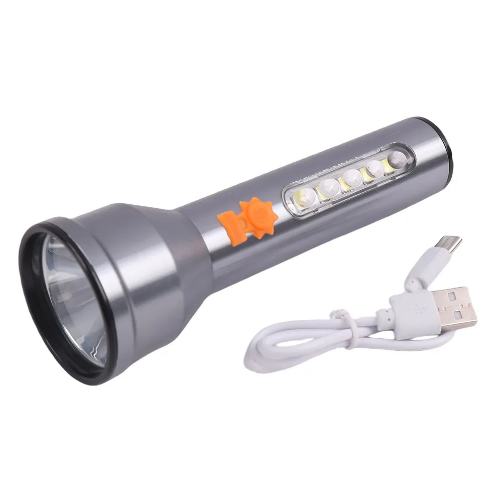 USB Rechargeable Cross-Border LED Flashlight