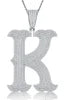 Moissanite 925 Sterling Silver A-Z Letter Necklace