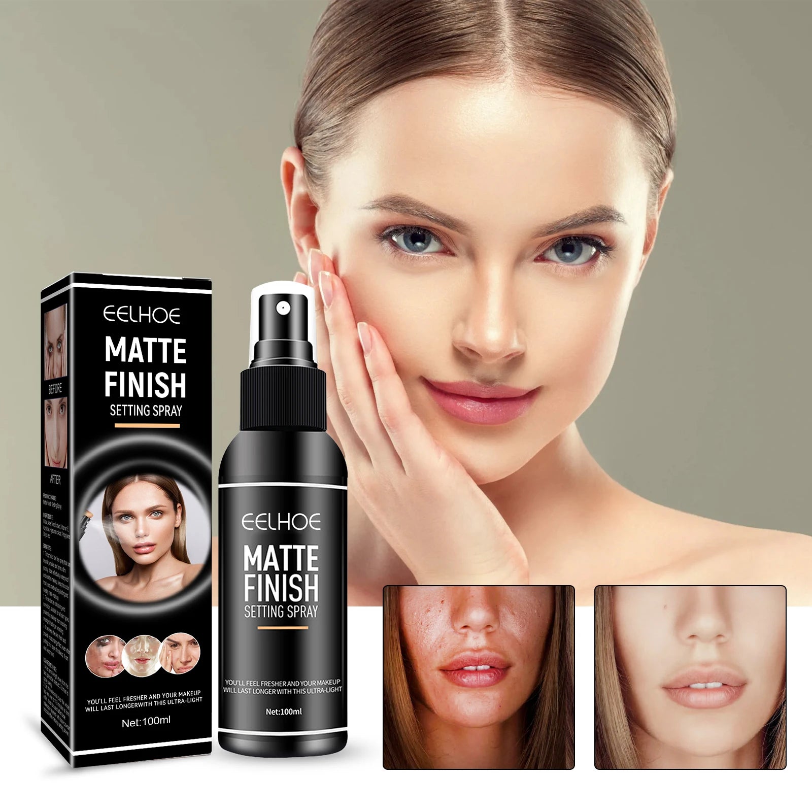Long-Lasting Matte Setting Spray Oil