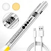 Stainless Steel Dual Light Source Medical Flashlight Power Display