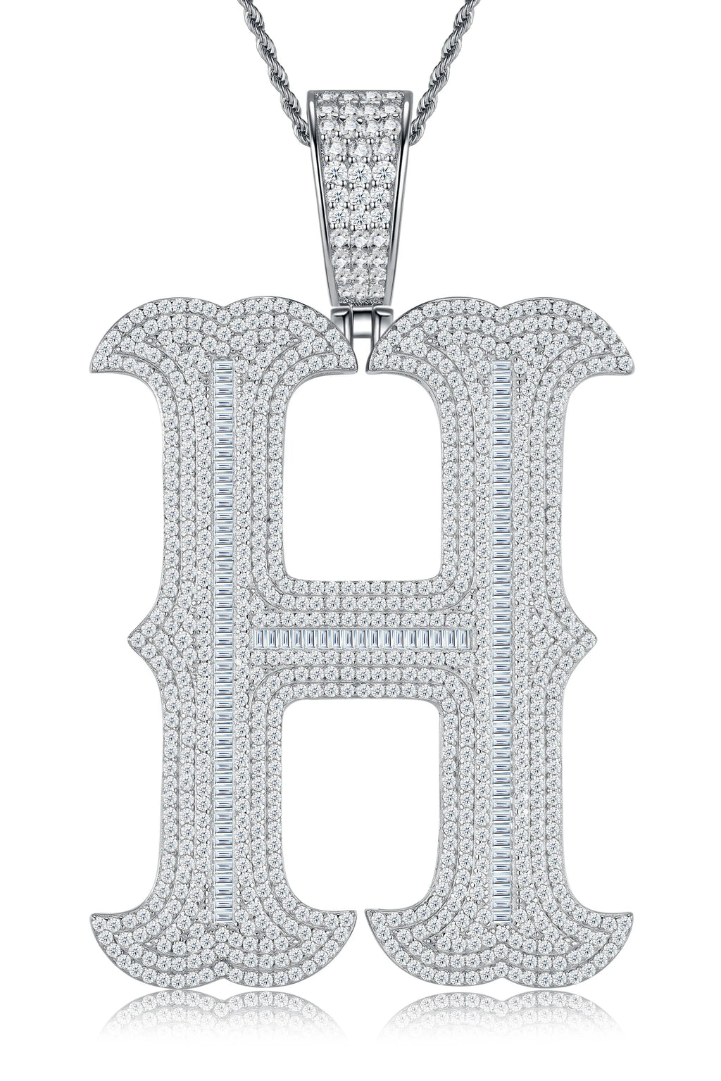 Moissanite 925 Sterling Silver A-Z Letter Necklace