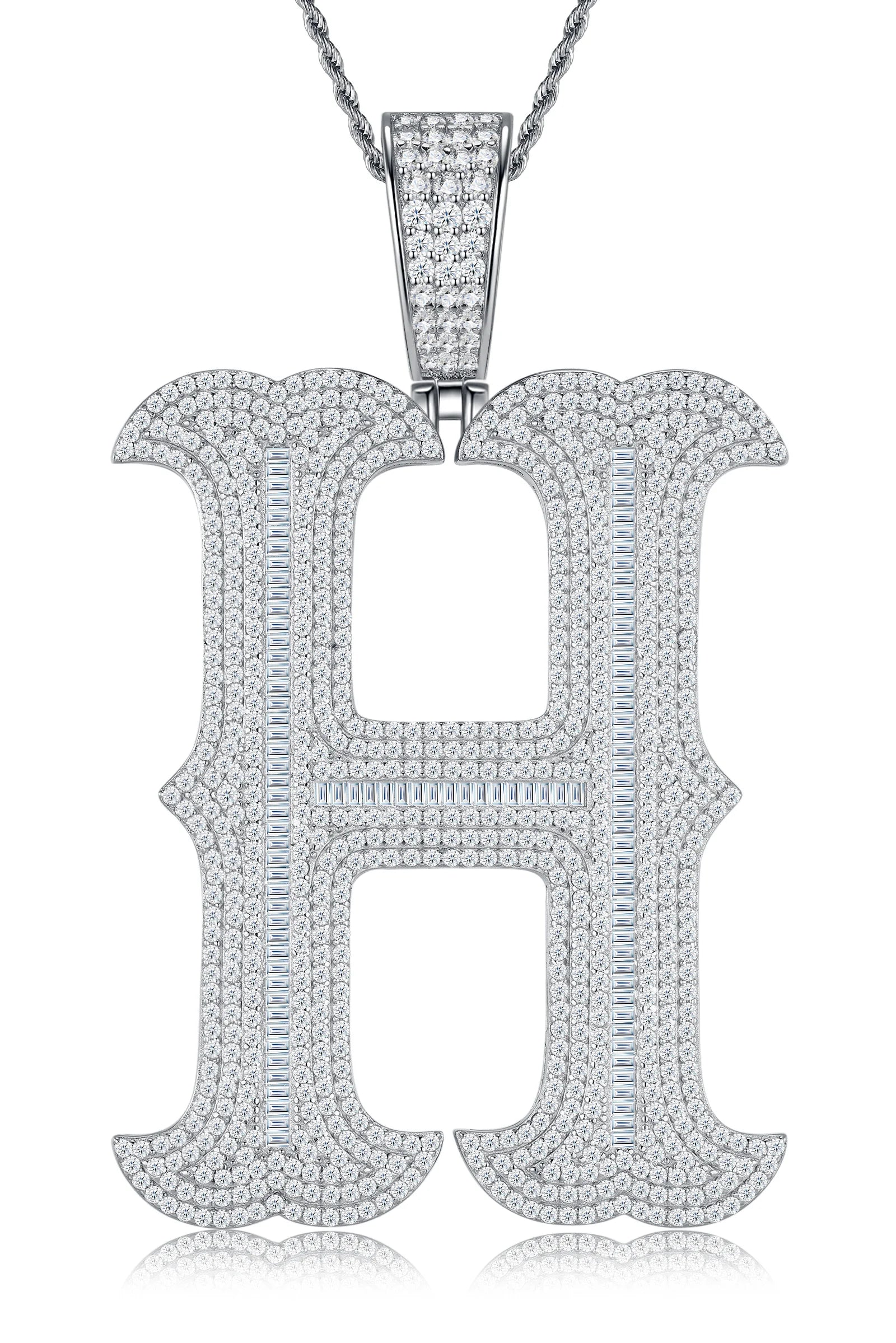 Moissanite 925 Sterling Silver A-Z Letter Necklace