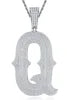 Moissanite 925 Sterling Silver A-Z Letter Necklace