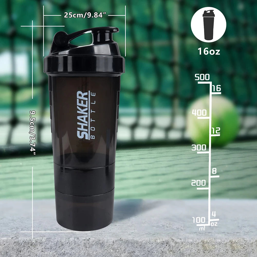 3 Layers Protein Shaker Bottle