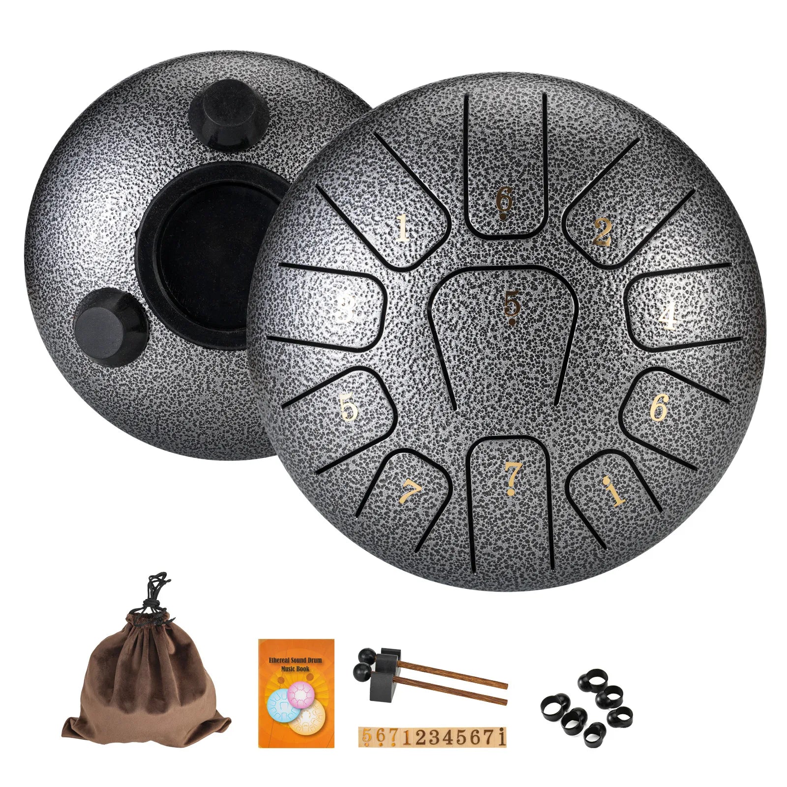 Miwayer 6" Glucophone Pro Kit | 11-Note Steel Tongue Drum Sound