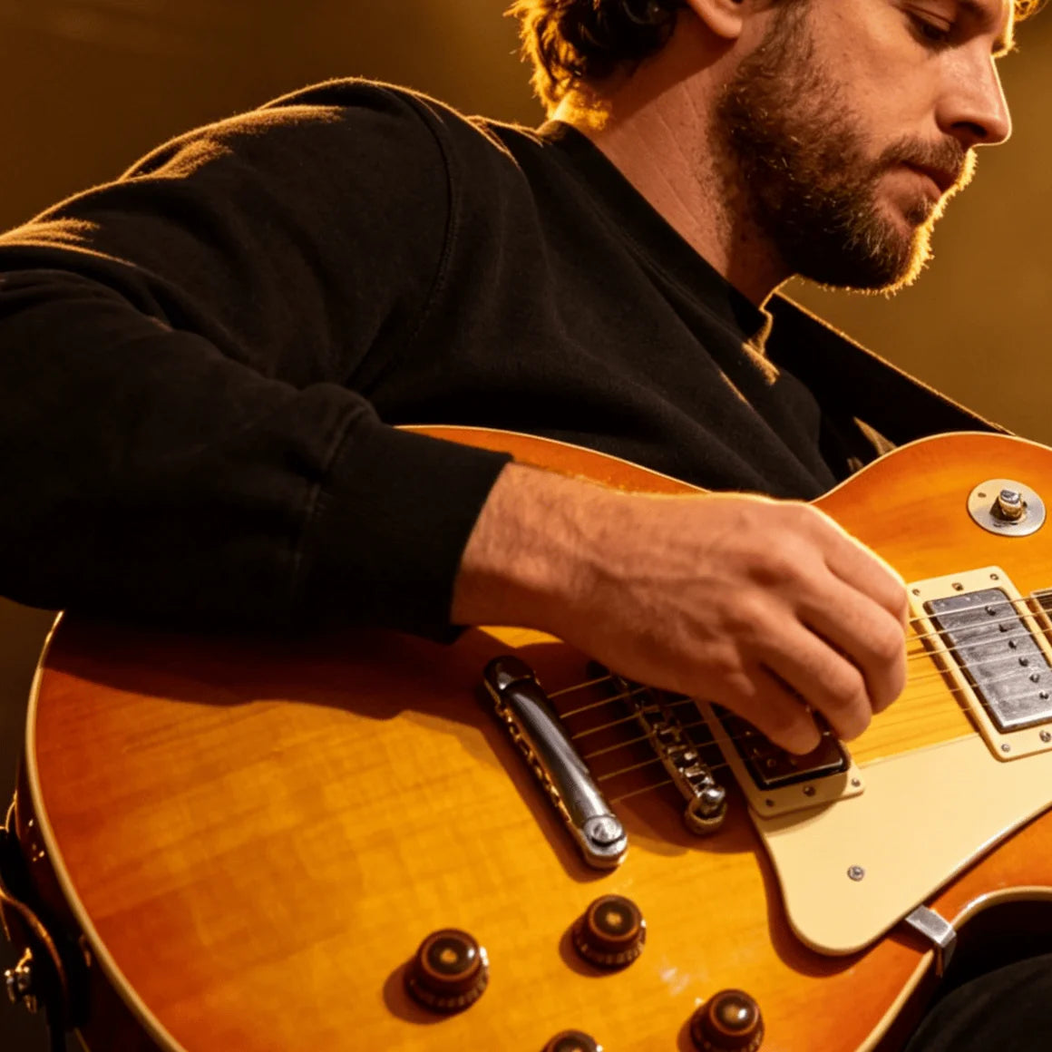 Electric Guitar, 39-inch, 6-string, dual-pickup, yellow finish, rosewood fingerboard, mahogany body