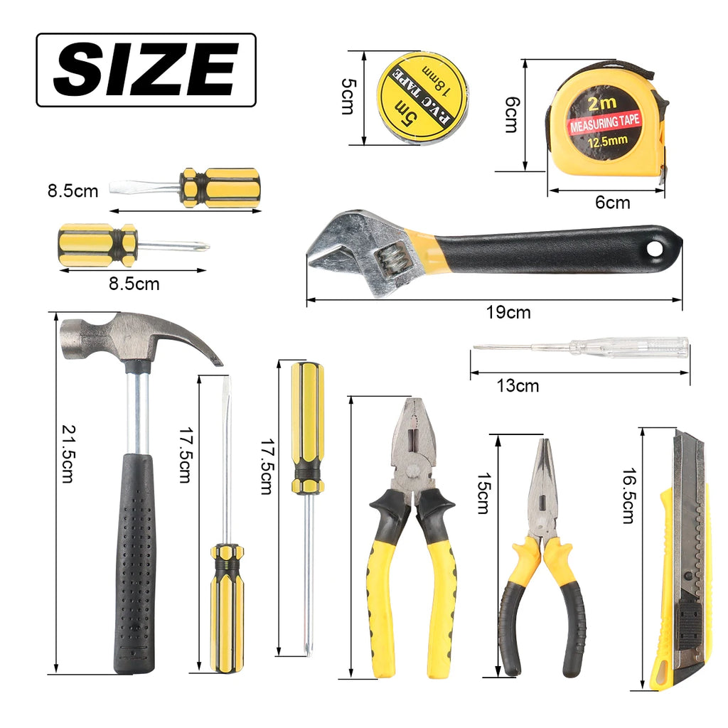 8/9/12/13Piece Tools Set General House hold Hand Tool Kit