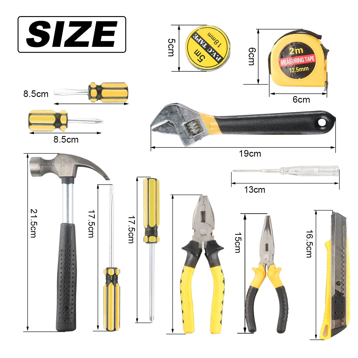 8/9/12/13Piece Tools Set General House hold Hand Tool Kit