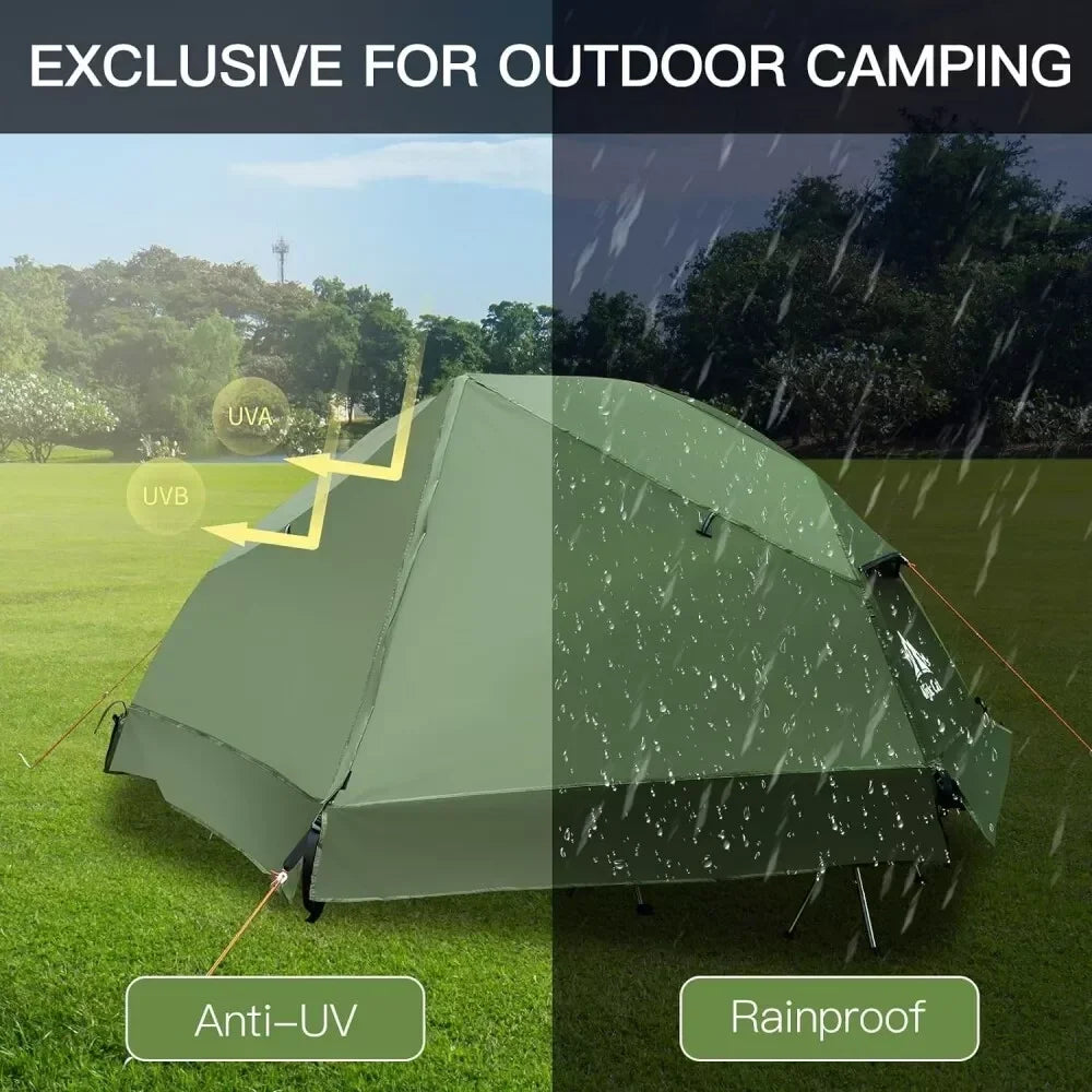 Night Cat Camping Cot Tent Waterproof 1-Person Off-Ground