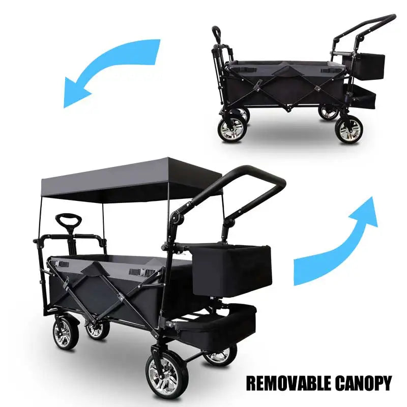 Outdoor Camping cart with Shed,
