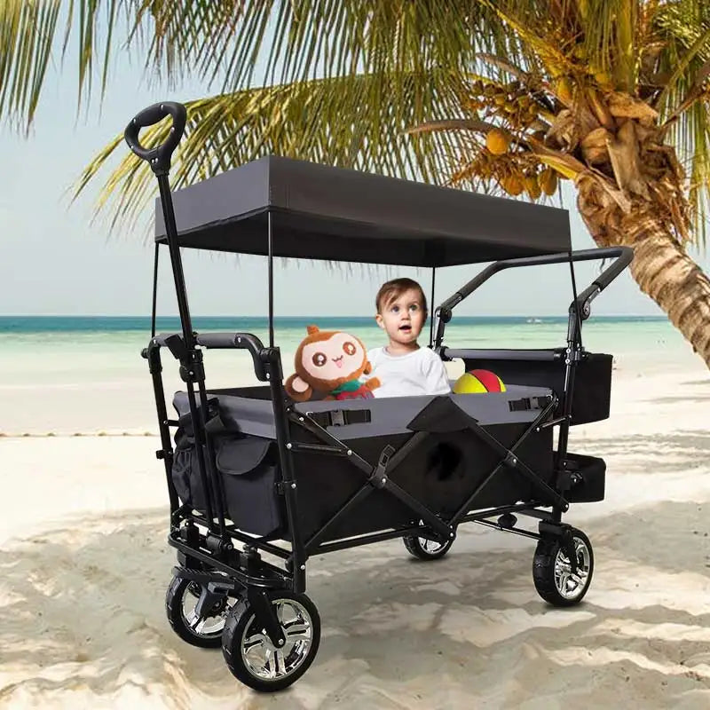 Outdoor Camping cart with Shed,
