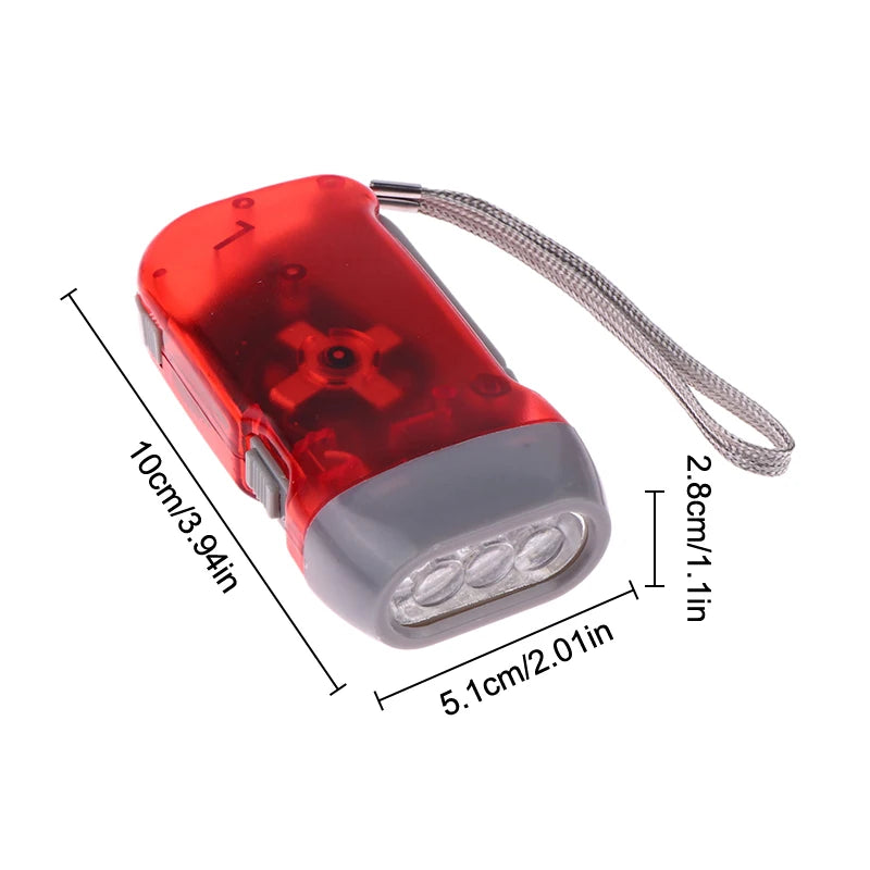 Hand Pressing Wind Up Mini Flashlight