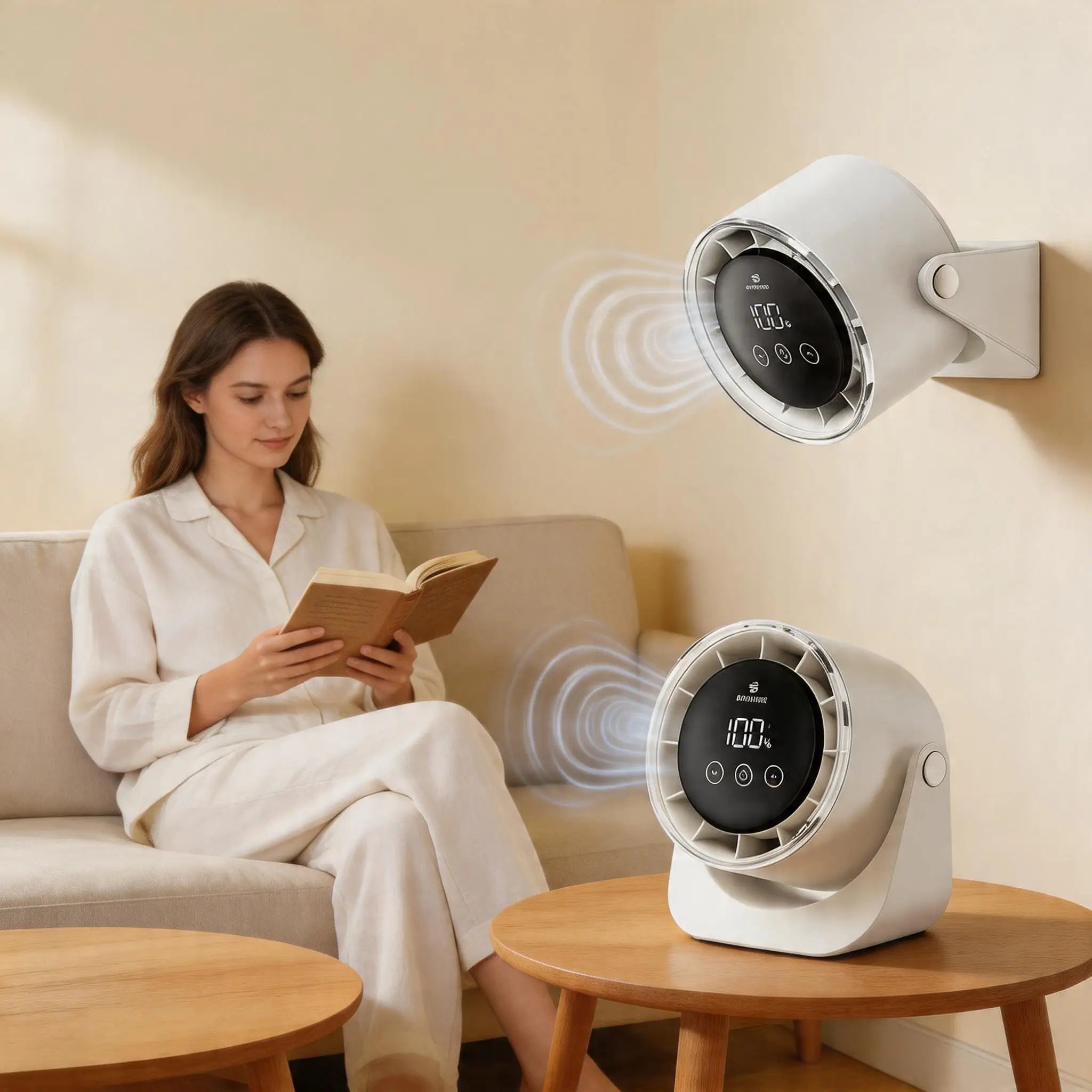 Desk Fan with Digital Display