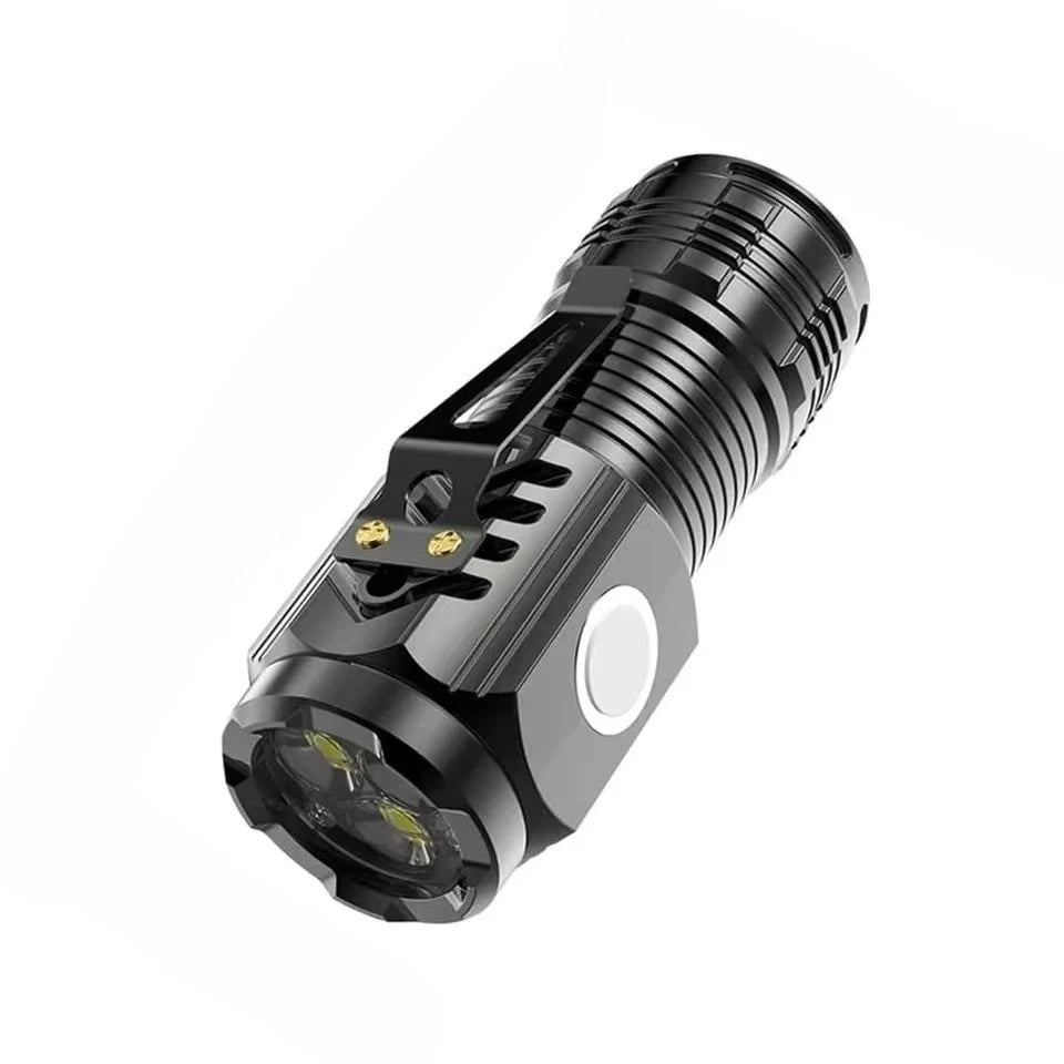 LED Strong Light Flashlight Rechargeable Multi functional for Long Range
