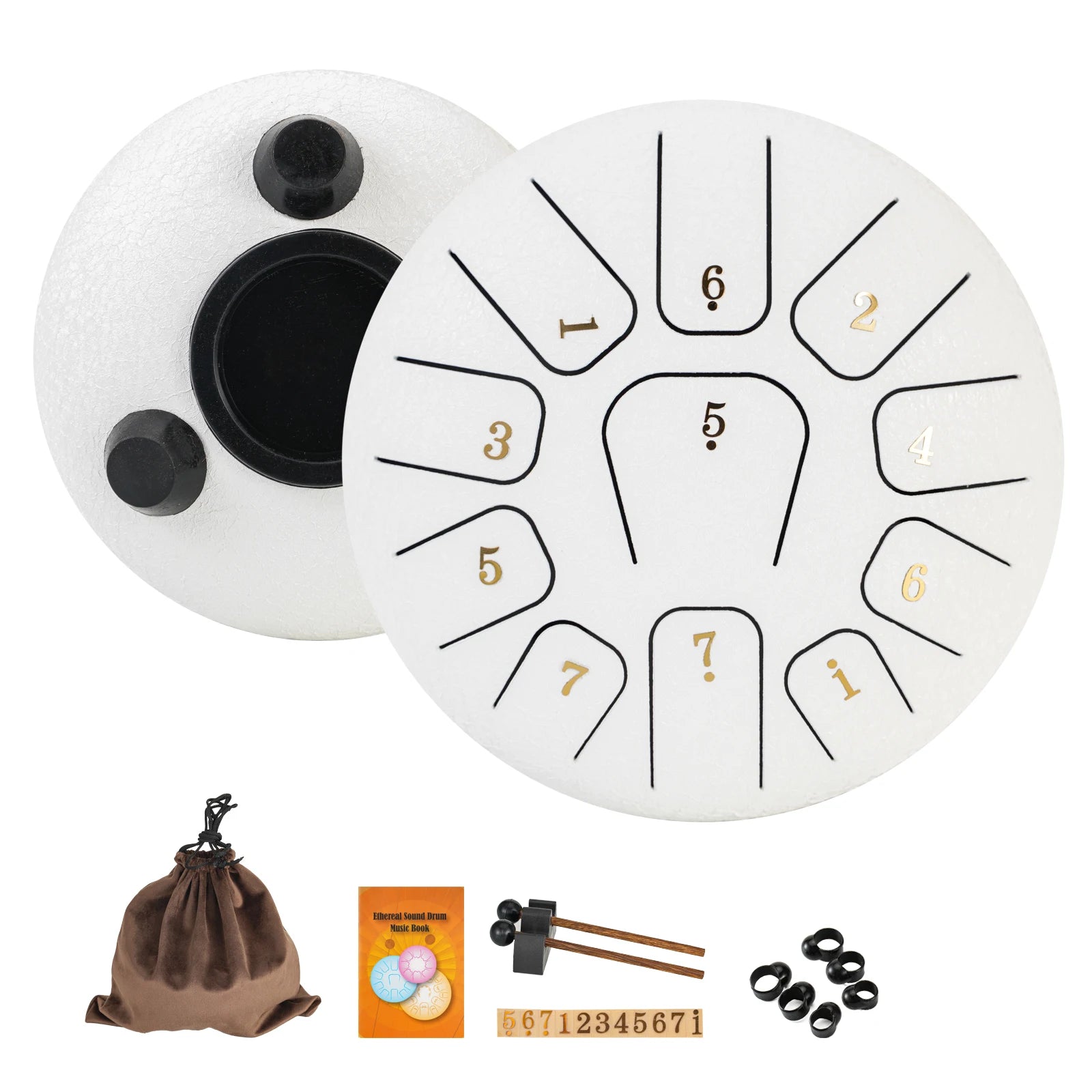 Miwayer 6" Glucophone Pro Kit | 11-Note Steel Tongue Drum Sound