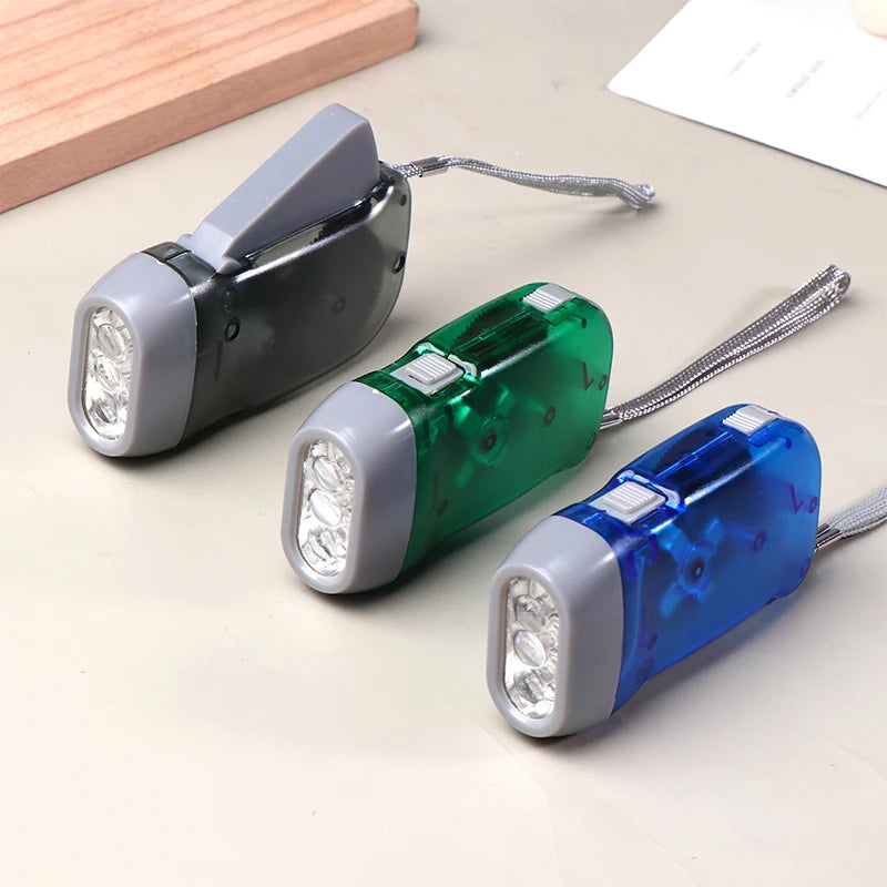Hand Pressing Wind Up Mini Flashlight