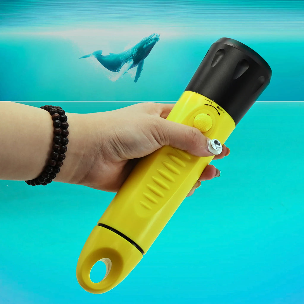 Diving flashlight charging strong light L2 focus