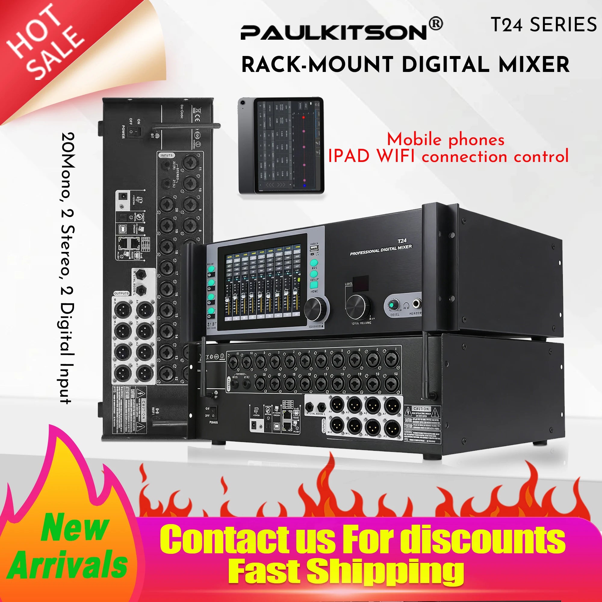 Paulkitson T24 Digital Mixer Driverrack Mixing 24channel