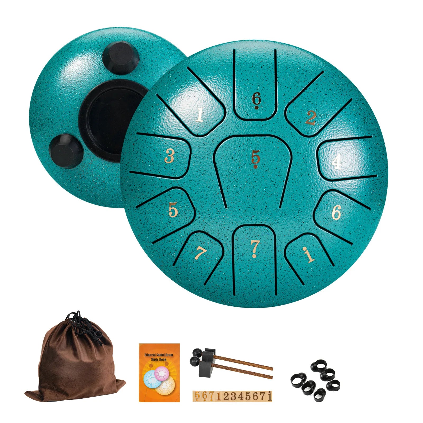 Miwayer 6" Glucophone Pro Kit | 11-Note Steel Tongue Drum Sound