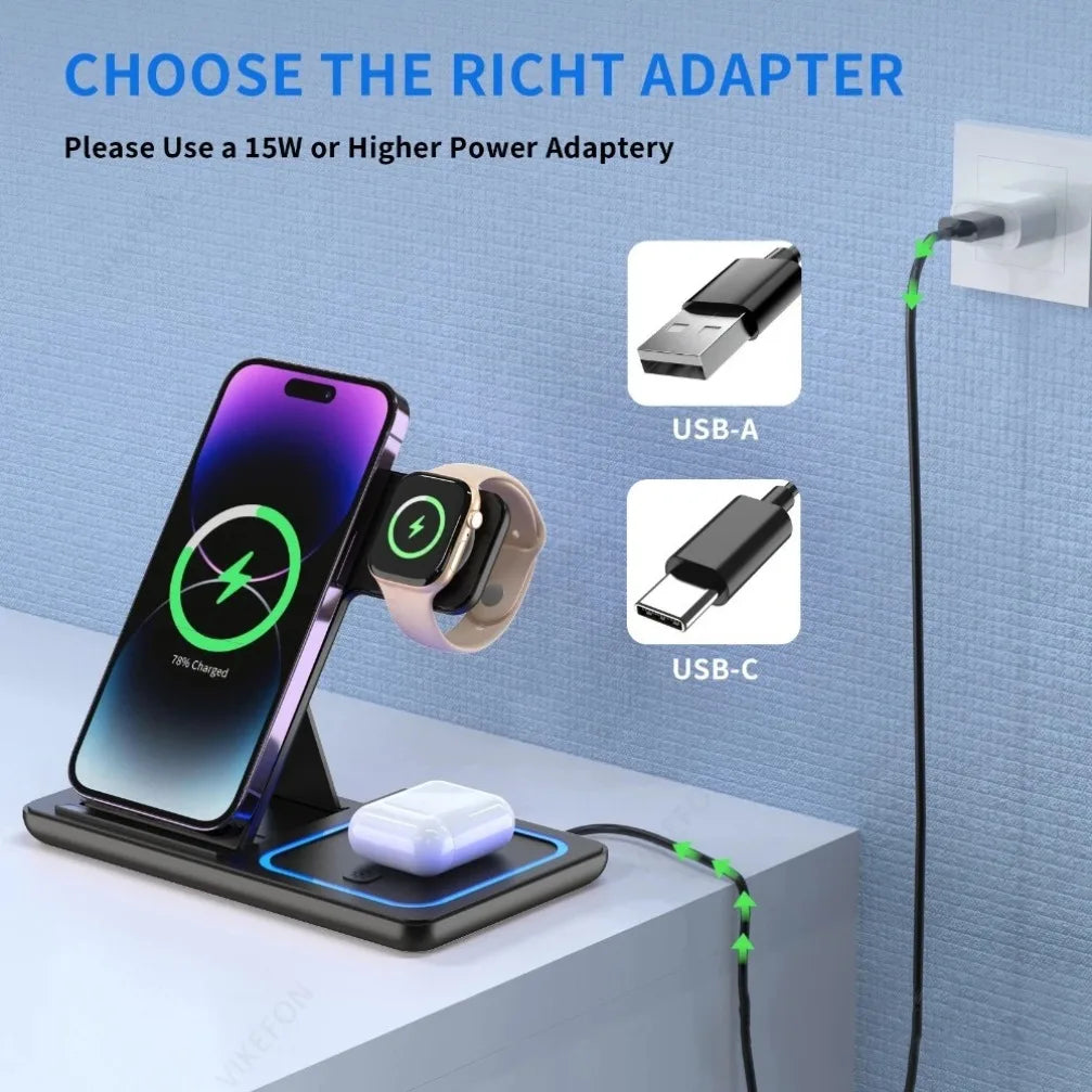 3 in 1 Foldable Wireless Charger