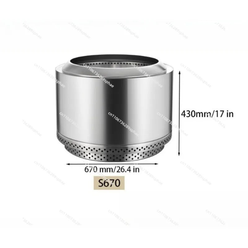 Large Outdoor Courtyard Camping\ Stainless Steel Smokeless Wood Stove