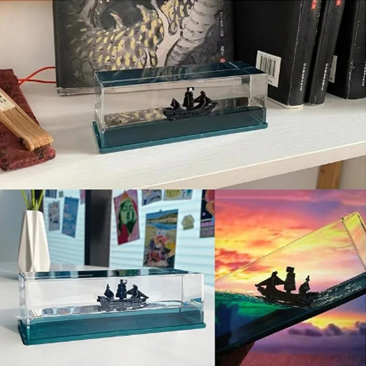 Creative Pirate ship Cruise Ship Fluid Drift Bottle Unsinkable Cruise Ship Toy