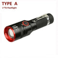 Rechargeable Aluminium Alloy Flashlight Zoomable