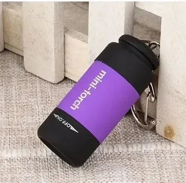 Led micro USB rechargeable keychain flashlight