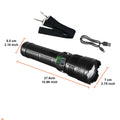 USB Rechargeable Tactical Torch Light With Ultra Bright Long Range Zoom