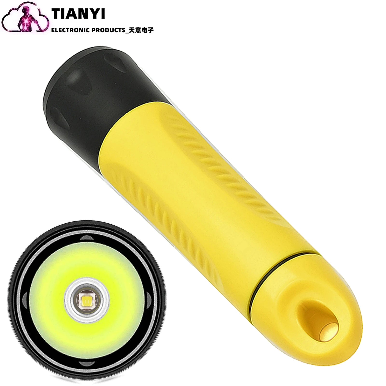 Diving flashlight charging strong light L2 focus