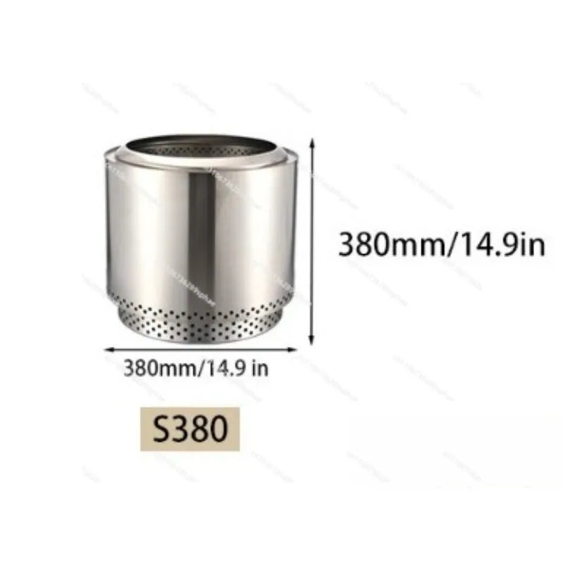 Large Outdoor Courtyard Camping\ Stainless Steel Smokeless Wood Stove