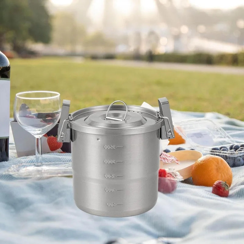 Camping Pot, 3L 304 Stainless Steel