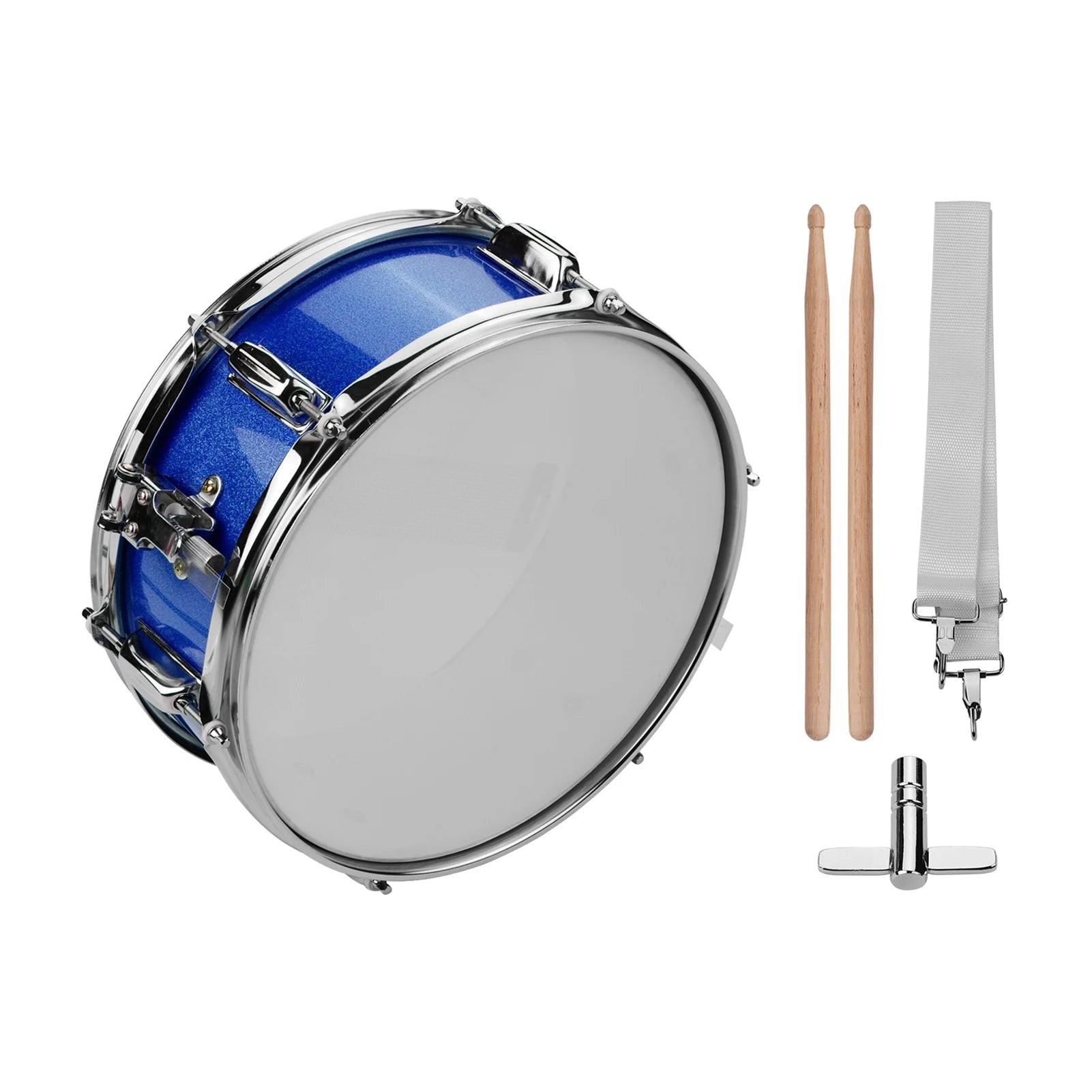 12inch Snare Drum Head with Drumsticks and Shoulder Strap