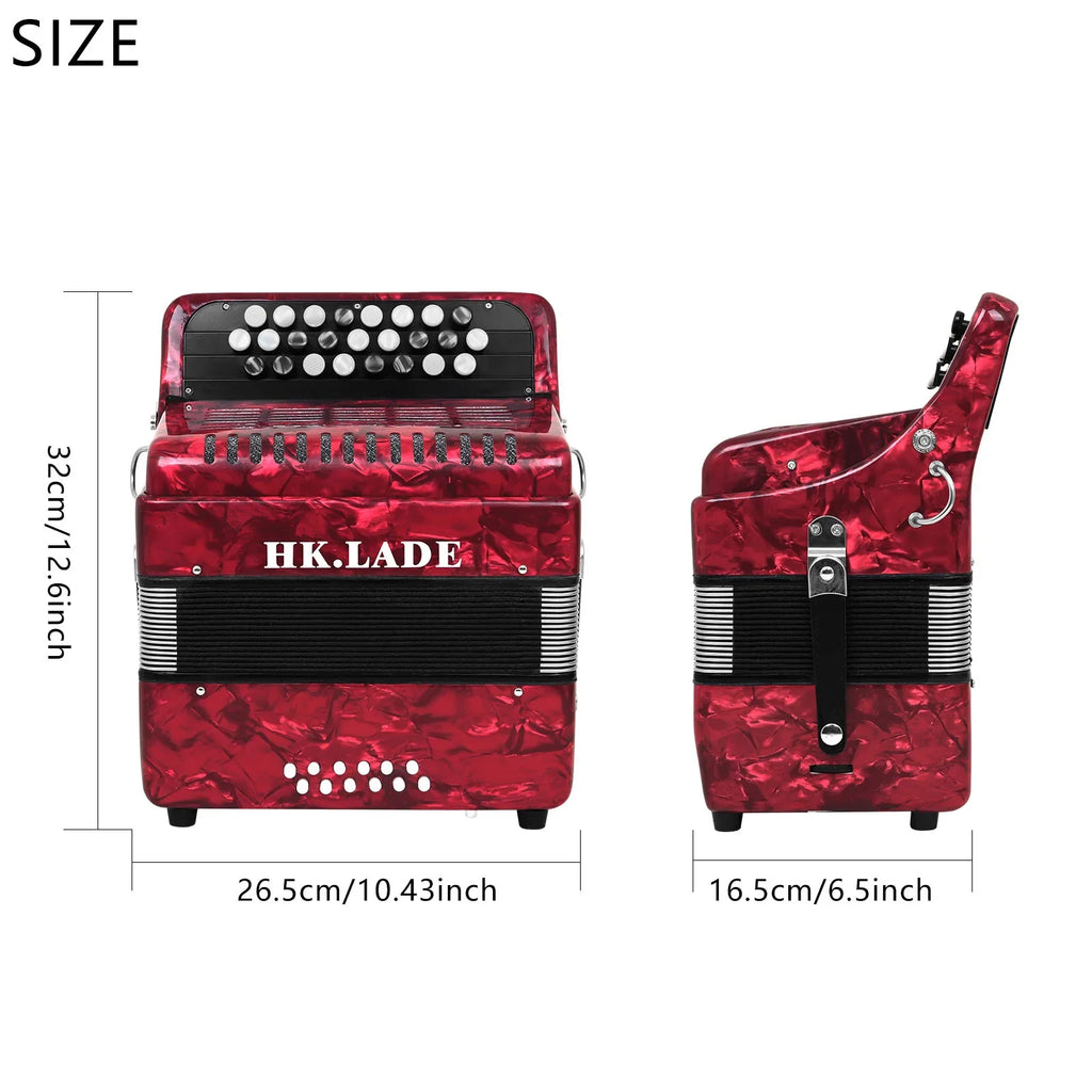 HK-LADE Accordion 25 Keys 12 Bass Bayang