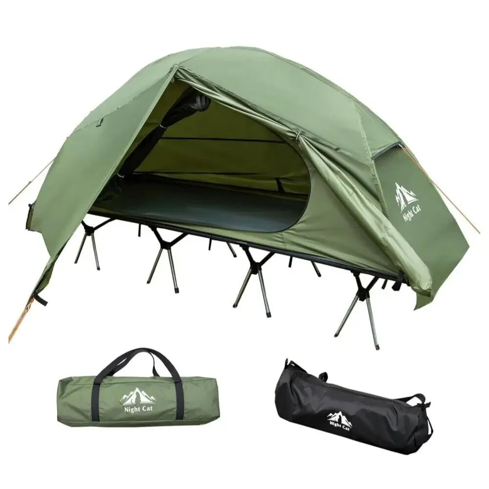 Night Cat Camping Cot Tent Waterproof 1-Person Off-Ground