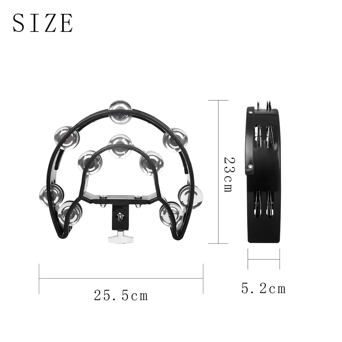 Drum Circle Double Row Rattle Drum Rings Tambourine