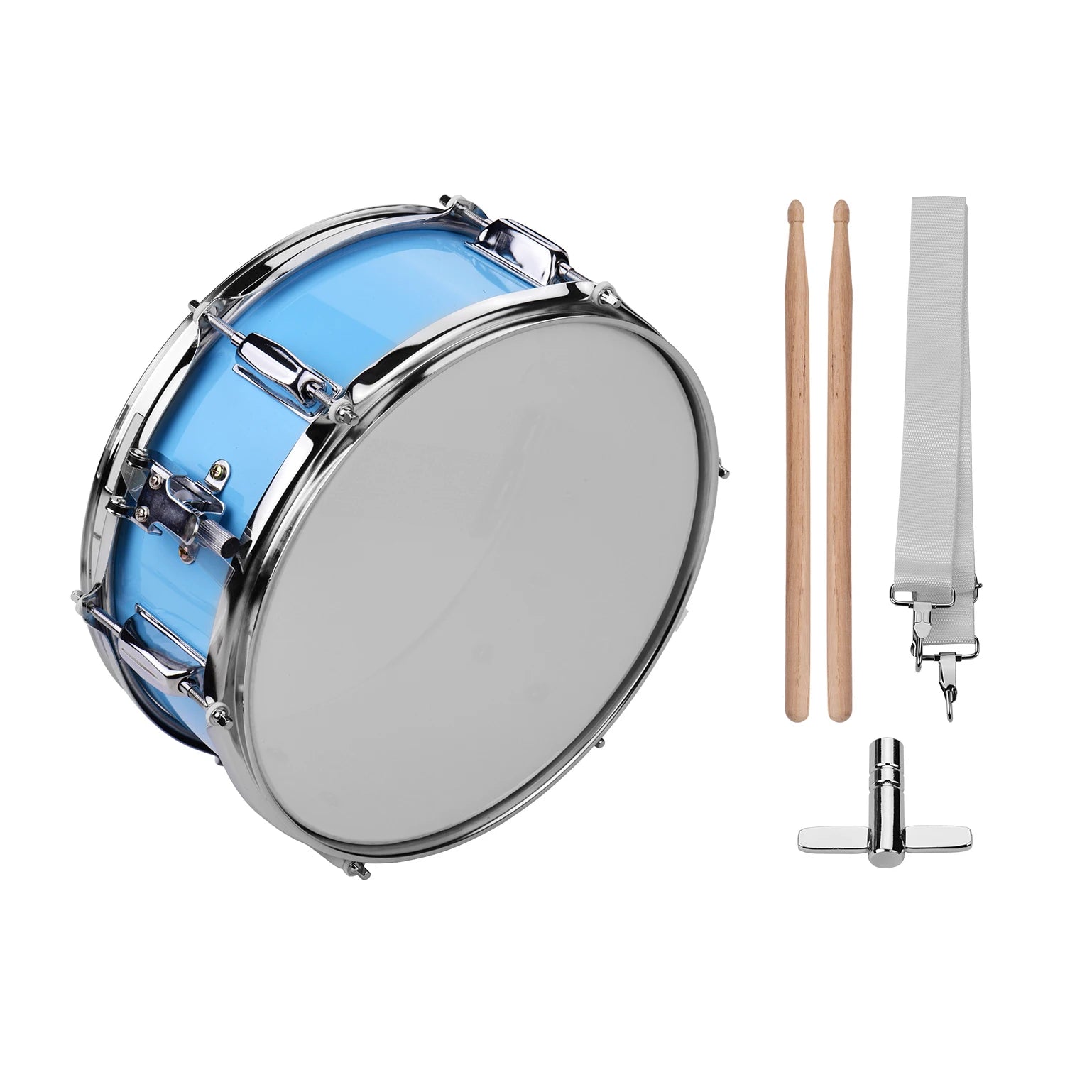 12inch Snare Drum Head with Drumsticks and Shoulder Strap