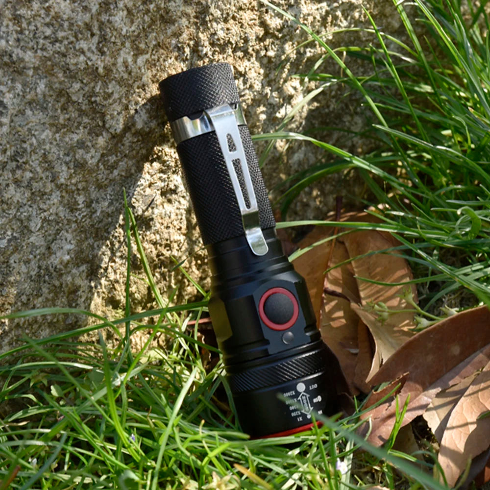 Rechargeable Aluminium Alloy Flashlight Zoomable