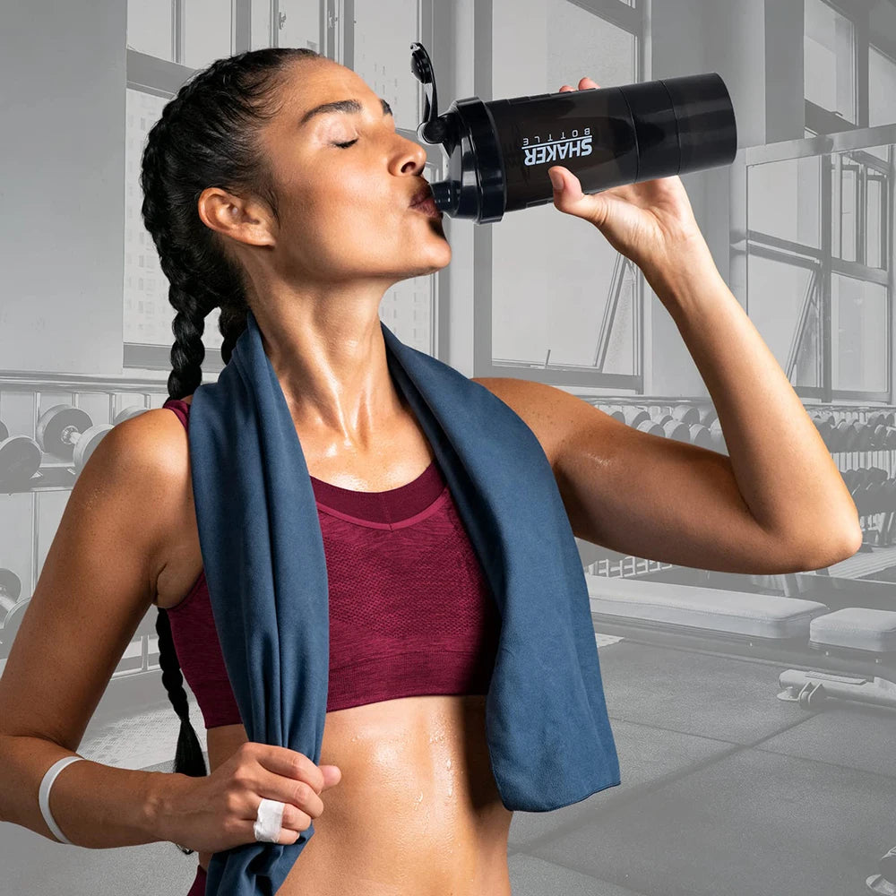 3 Layers Protein Shaker Bottle