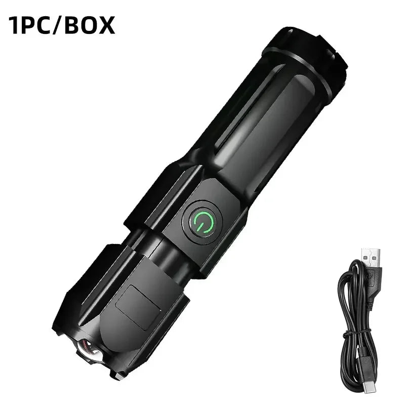 Powerful LED Flashlight Rechargeable USB