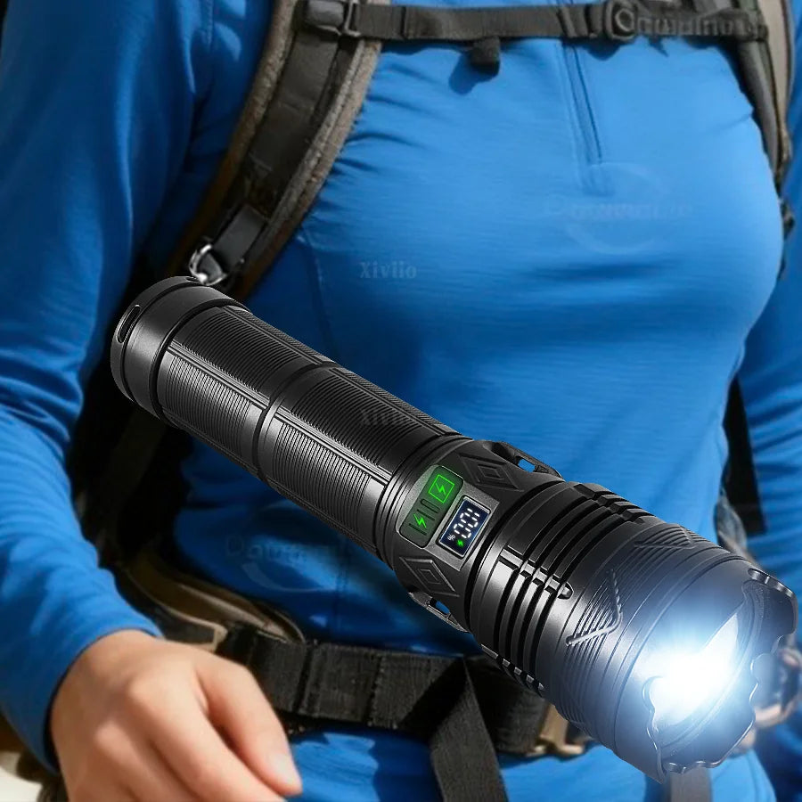 USB Rechargeable Tactical Torch Light With Ultra Bright Long Range Zoom
