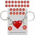 Personalized Brick Matching Heart Keychain