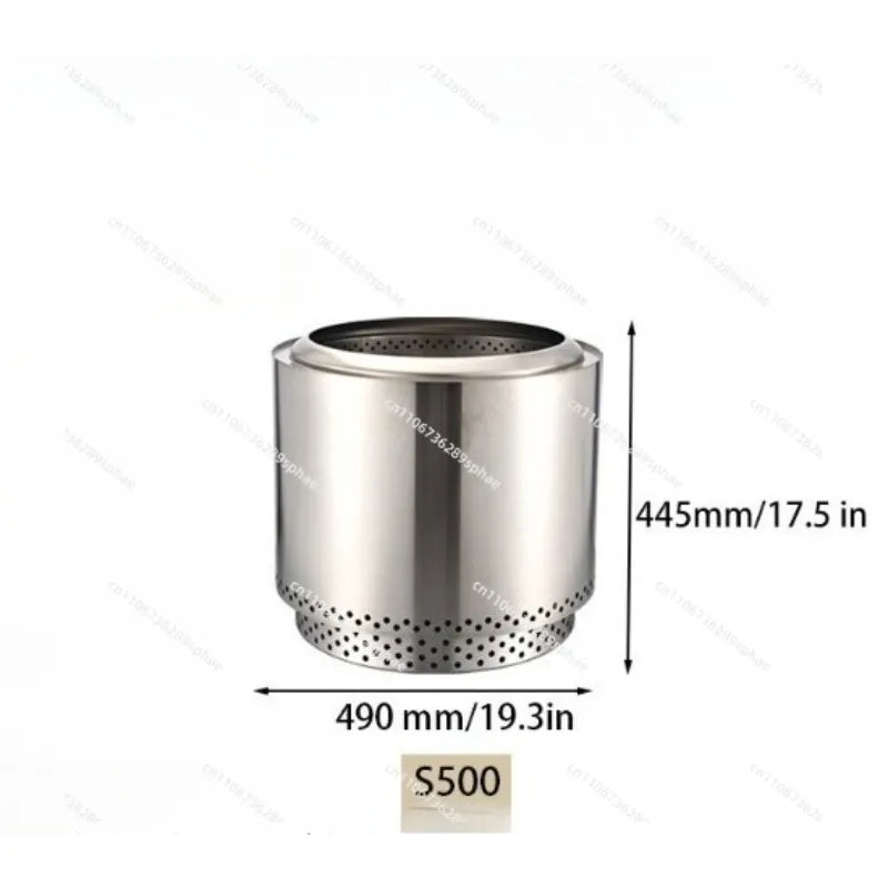 Large Outdoor Courtyard Camping\ Stainless Steel Smokeless Wood Stove