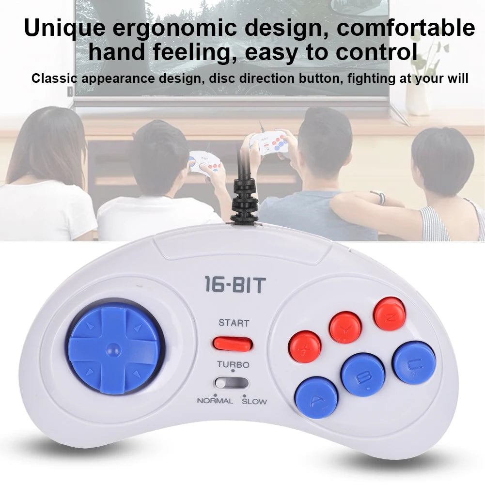 16Bit 9-Pin Mini Handheld Game Console Ergonomic Gaming Controller