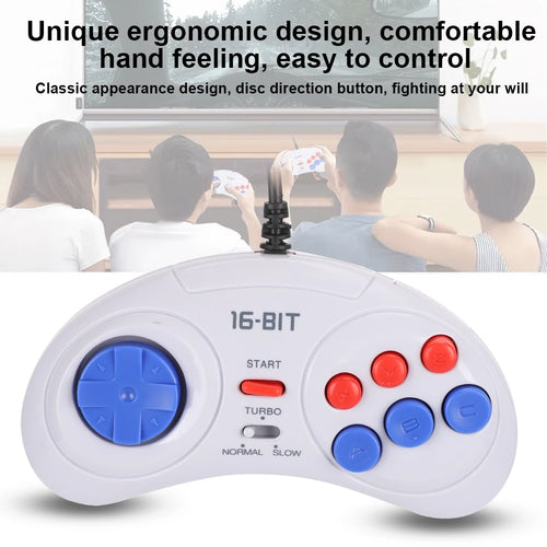 16Bit 9-Pin Mini Handheld Game Console Ergonomic Gaming Controller